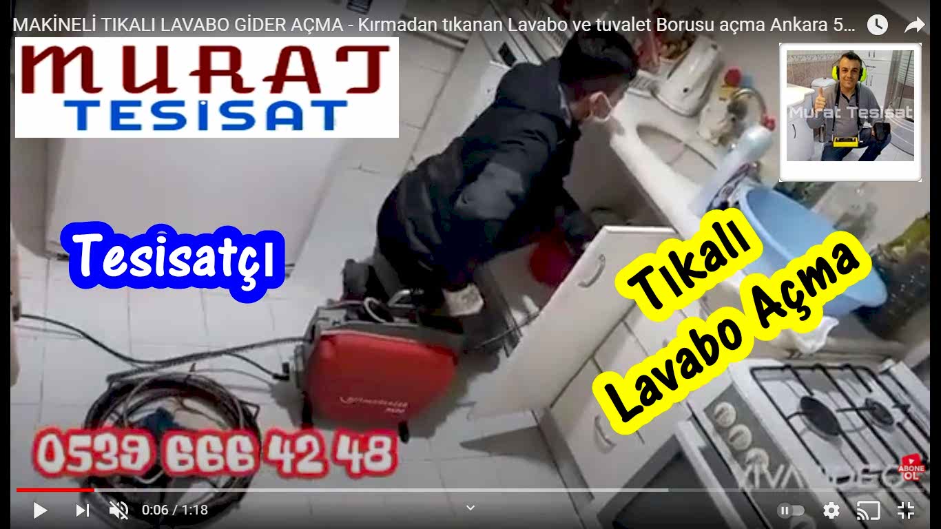 TIKALI MUTFAK LAVABO GİDER BORUSU AÇMA ANKARA
